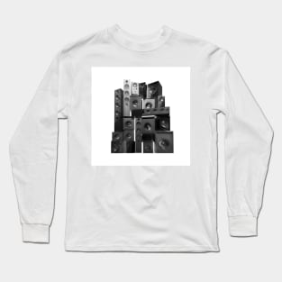 Tower of different size music speakers. Long Sleeve T-Shirt